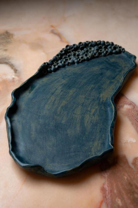 Foto El plato cerámico « Deep Forest Echo »