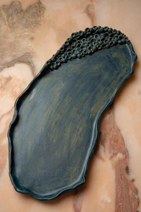 Foto El plato cerámico « Deep Forest Echo »