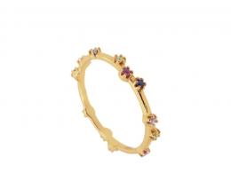 Anillo de mini circonitas Oro