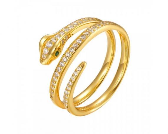 Foto Anillo de Serpiente Oro