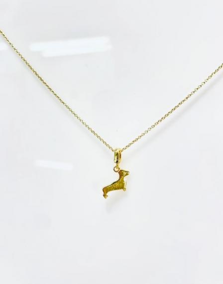 Foto Charm de perro teckel Oro