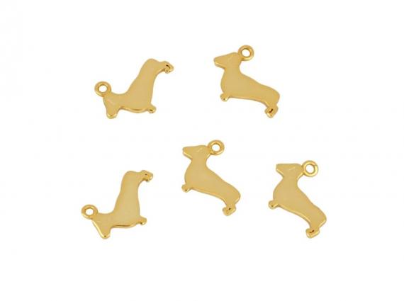 Foto Charm de perro teckel Oro