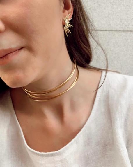Foto Choker rígido dorado
