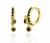 Mini aros de circonitas multicolor con charms Oro Negro