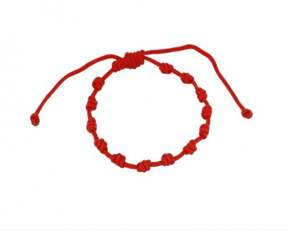 Foto Pulsera de nudos para encantos multicolor