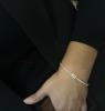 Foto Pulsera de circonitas con charm Cuadrado Blanco