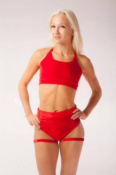 Foto Conjunto de terciopelo rojo