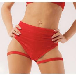 Pantalones cortos con correas rojo