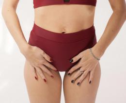 Pantalones cortos de pole dance vino