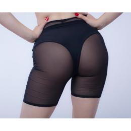 Shorts ciclistas con braguitas negros