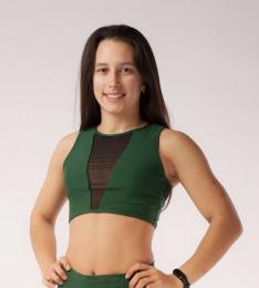 Top de pole dance Monica verde botella