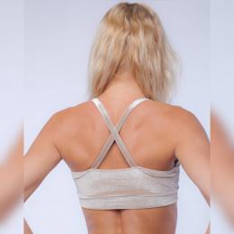 Top de terciopelo beige