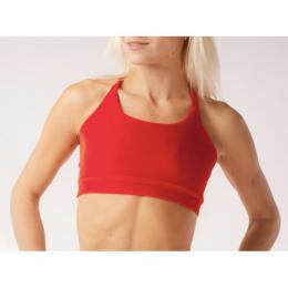 Top de terciopelo rojo