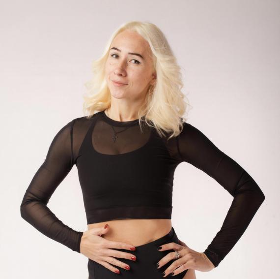 Foto Top Rashguard transparente negro