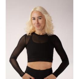 Top Rashguard transparente negro