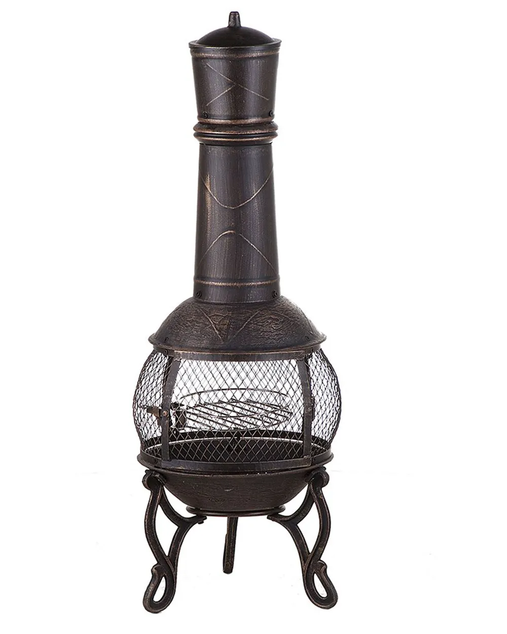 Chimenea con parrilla TACORA Negro metálico 3.499 6.159