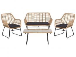 Conjunto de jardín con mesa 4 plazas MINORI Beige