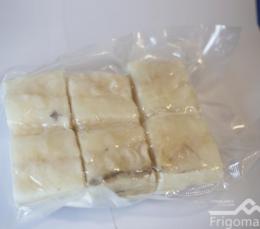Frozen cod in chunks 800 gr   3 PIECES 750 GR. APPROX. IN VACUUM BAG.