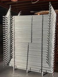 Valla Inclinada Ø40 2x1,2m 2 pies Malla 100x50 mm Doble Travesero Galvanizada