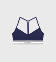 Photo Serif Logo Sports Bralette - NavyOff White