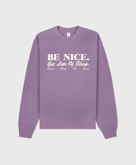 Be Nice Crewneck - EggplantCream