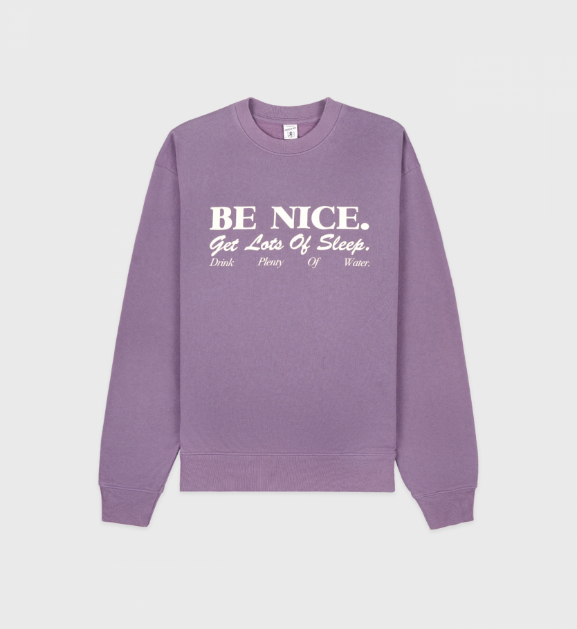 Photo Be Nice Crewneck - EggplantCream