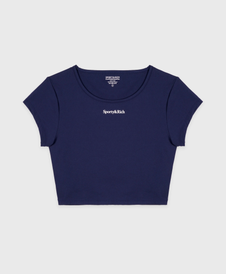 Serif Logo Training Tee - NavyWhite