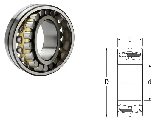 Радиальный сферический подшипник двухрядный 22326 CAW33 KINEX